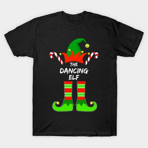 Dancing Elf Matching Family Group Christmas Party Pajama - Gift For Boys, Girls, Dad, Mom, Friend, Christmas Pajama Lovers - Christmas Pajama Lover Funny T-Shirt by Famgift